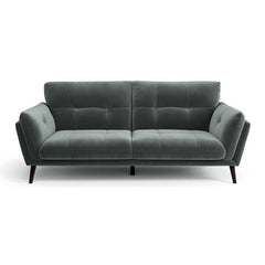 Grey tufted designer sofa pic – modern sofa design, velvet sofa