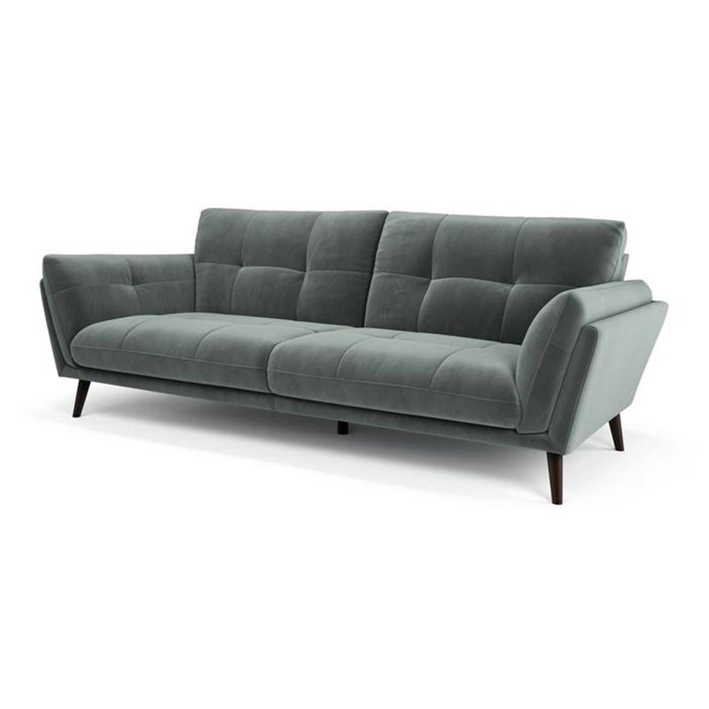 Designed with space-saving intent, it’s available as a 2 seater sofa, 4 seater couch, or corner couch layout.
