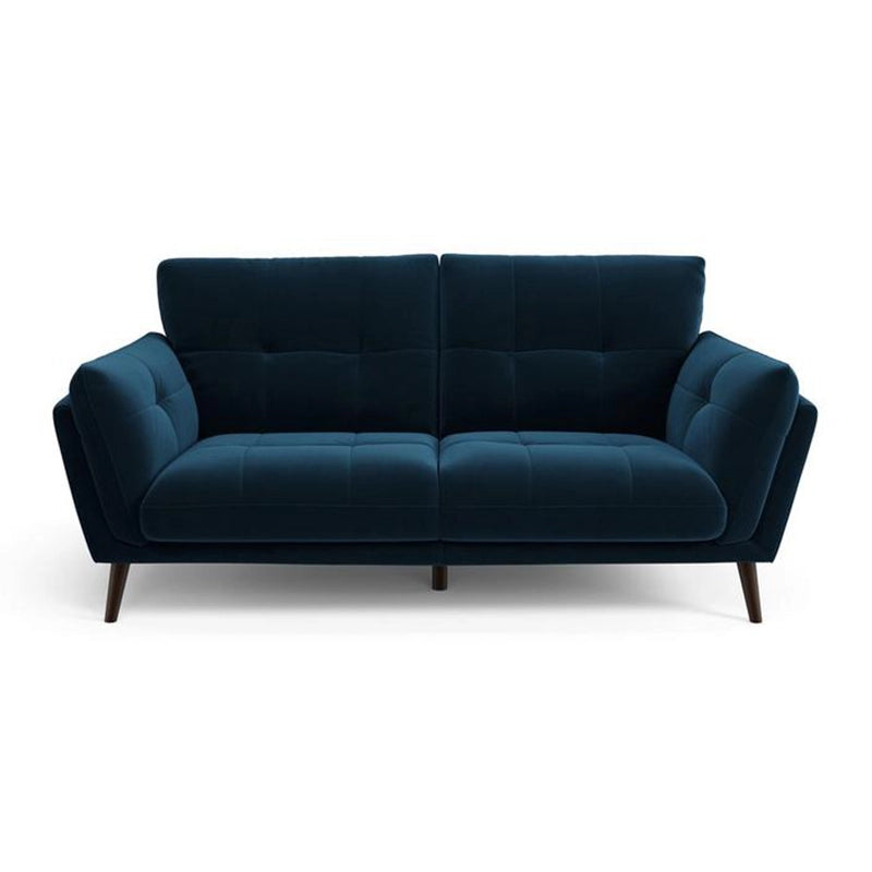 Navy tufted designer sofa pic – modern sofa design, velvet sofa