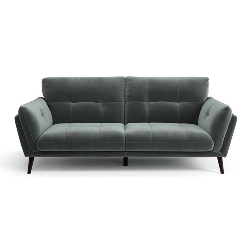 Grey tufted designer sofa pic – modern sofa design, velvet sofa