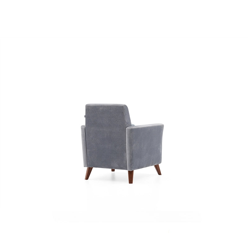 Gray armchair on a white background