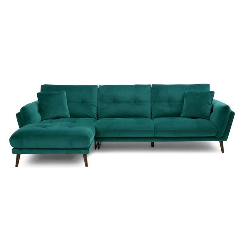  Mid-century silhouette image in teal – fabric sofa, 2+Lounger sofa set