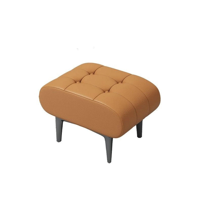 This contemporary pouf-style ottoman delivers modern function with soft design cues.
