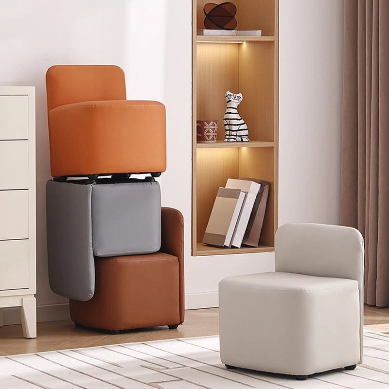 This stylish pouffe ottoman blends compact form with soft ergonomics, offering a modern seating option crafted for Indian interiors