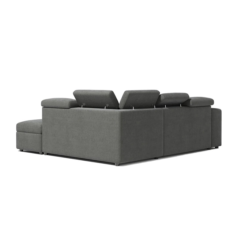 This L-shaped couch bed blends comfort and utility with a refined profile ideal for Indian homes.