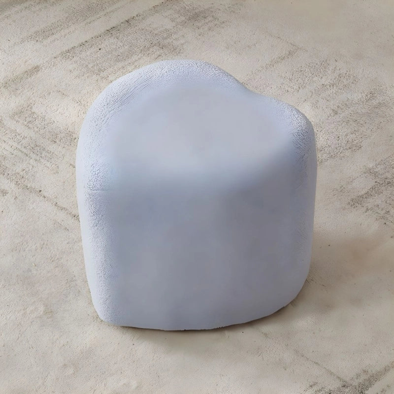 Lavender pouf chair group photo, pouf ottoman + footrest, solid shades, cushioned flat top