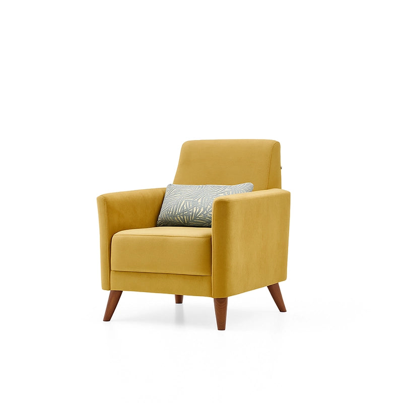 This modern sofa set features a serene light grey upholstery with a soft, velvet-like texture that gives off a calm and luxurious vibe