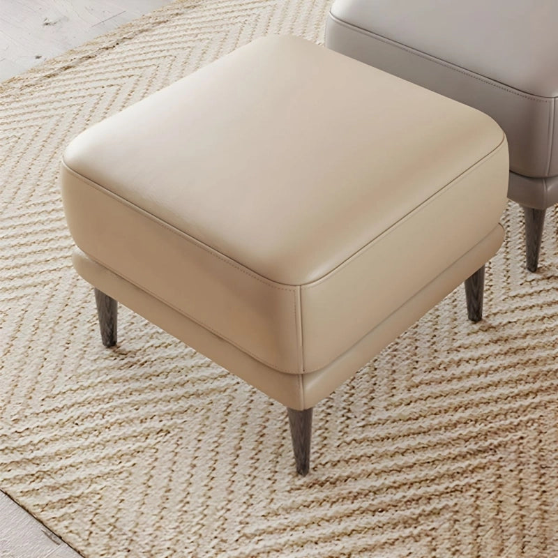 Side view image of ottoman, ottomans and benches, footstools and ottomans, taupe colour, modern style