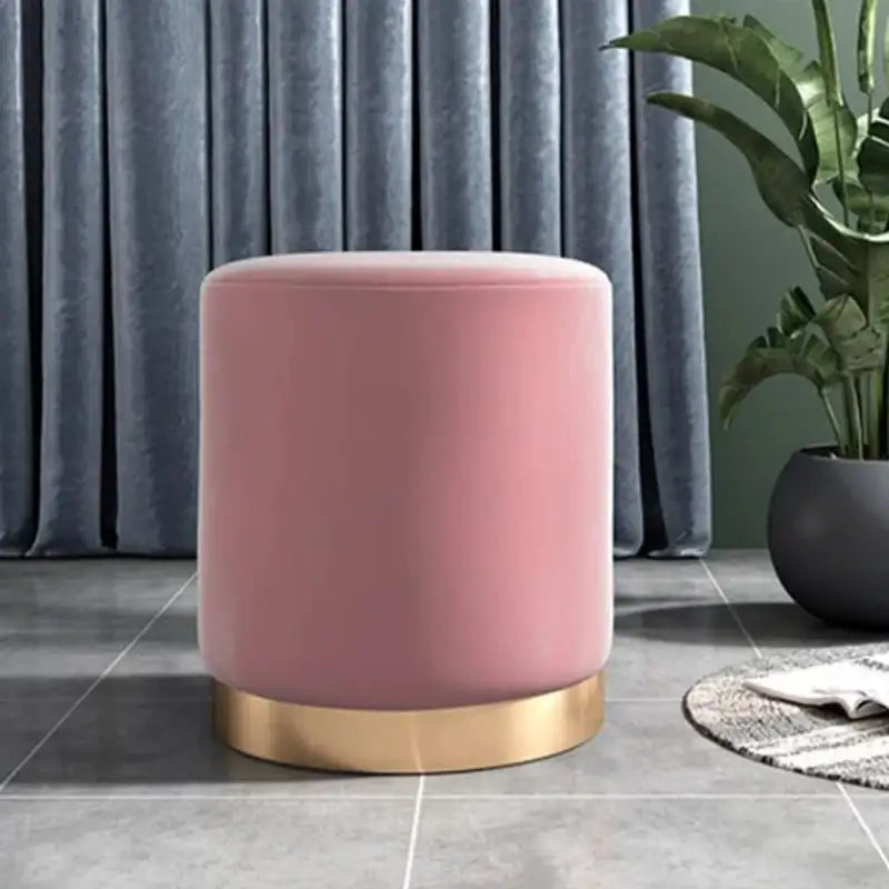 The Adola pouffe ottoman by Furnezo embodies a refined fusion of Indian craftsmanship and modern-luxe styling.