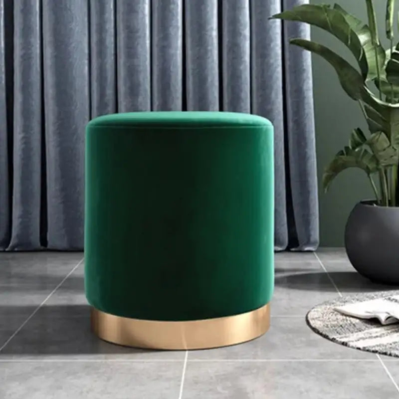 Emerald green pouffe stool – ottoman and benches, pouffe chair, plush fabric.